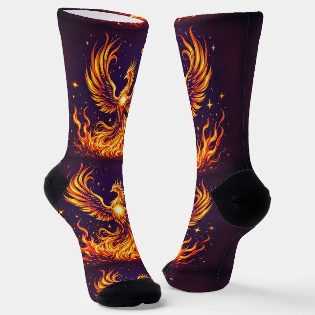 Bright Socks Fire Bird Flames 0044017 (Angled)