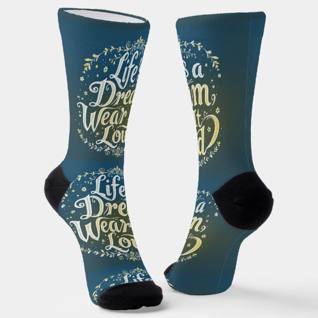 Bright Socks Life's A Dream Wear It Loud 0044041 (Angled)