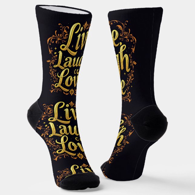 Bright Socks Live Laugh Love 0044022 (Angled)