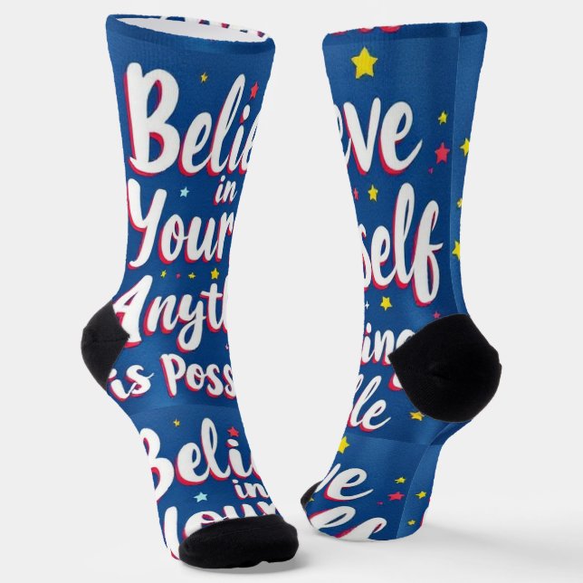 Bright Socks RANDOPIX Believe In Yourself 0039498 (Angled)
