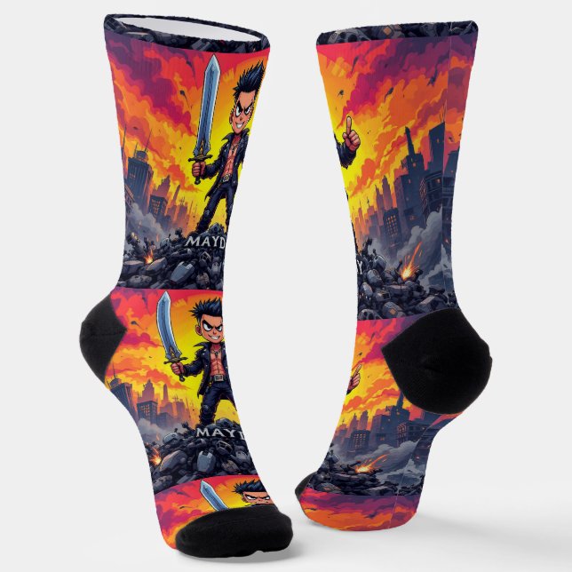 Bright Socks RANDOPIX MAYDAY 0039499 (Angled)