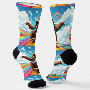 Bright Socks RANDOPIX Skateboard Sloth 0039512
