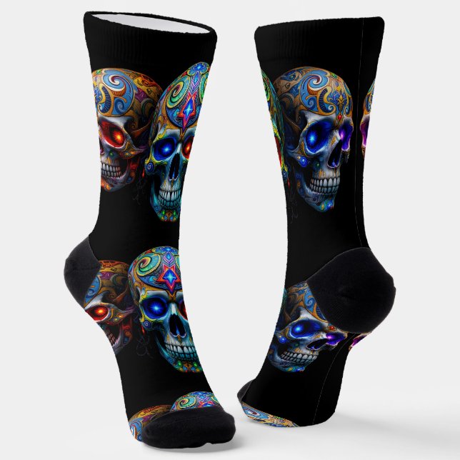 Bright Socks Skull Pics 0037633 (Angled)