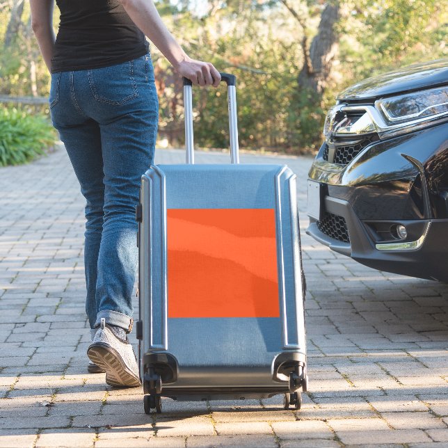 Bright Solid Orange Background  (Suitcase Insitu)