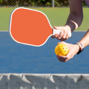 Bright Solid Orange Background  Pickleball Paddle
