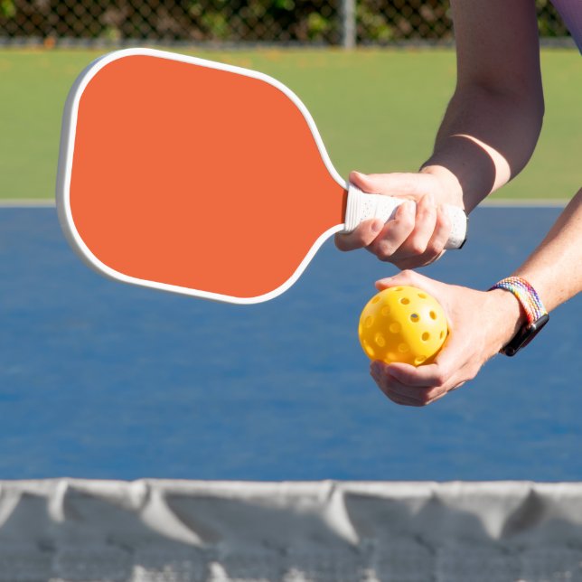 Bright Solid Orange Background  Pickleball Paddle (Insitu)