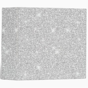 Bright Sparkle White Silver Colour Merry Christmas Binder