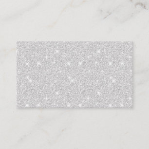 Bright Sparkle White Silver Colour Merry Christmas Business Card