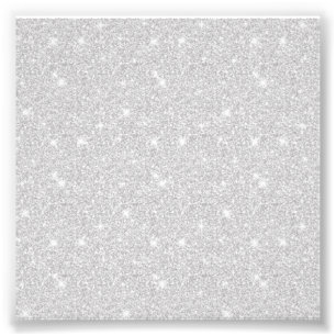 Bright Sparkle White Silver Colour Merry Christmas Photo Print