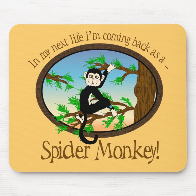 Bright_Spider_Monkey Mousepad (Front)