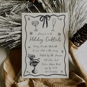 Bright Spirits   Holiday Cocktail Party Invitation
