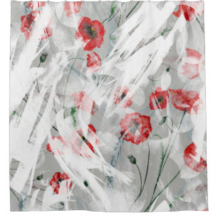 Bright Splash Red Poppy Watercolor