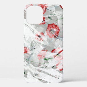 Bright Splash Red Poppy Watercolor iPhone 12 Case