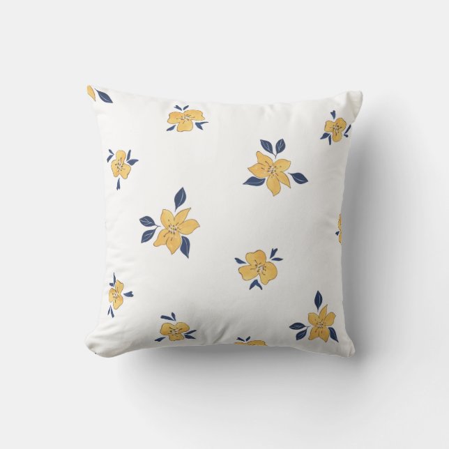 Bright Spring Flower Pillow – Colourful Home Accen (Front)