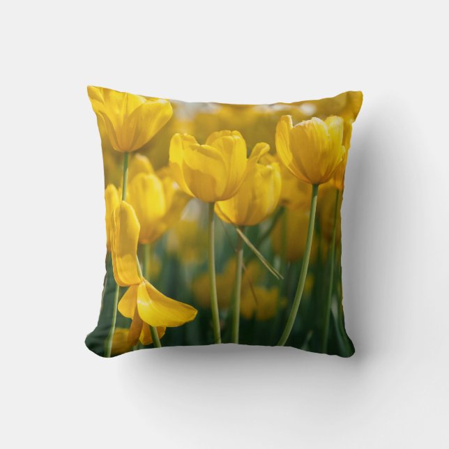 Bright Spring Flower Pillow – Colourful Home Accen (Front)
