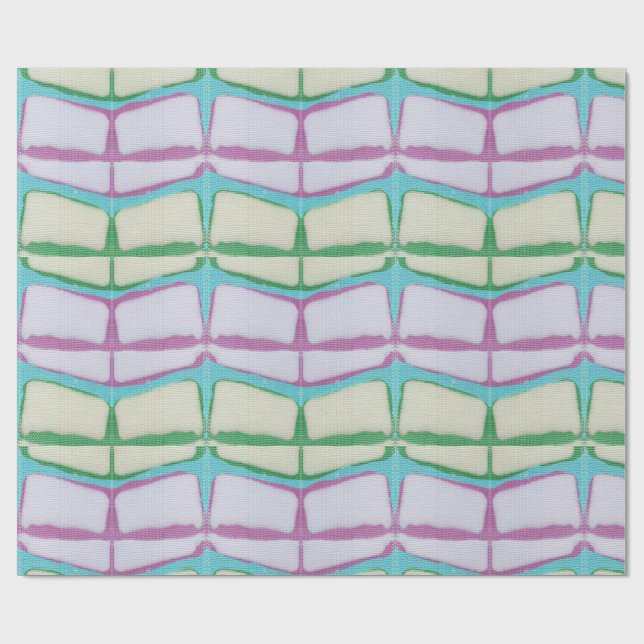 Bright Springtime Chevron Shibori  Wrapping Paper (Flat)