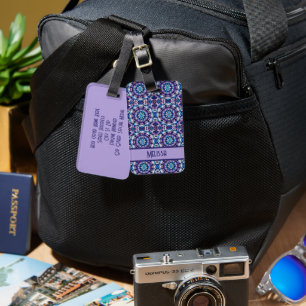 Bright - Stain Glass Bloom #2  Luggage Tag