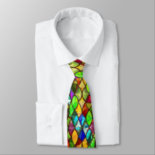 Bright Stained Glass Statement Tie