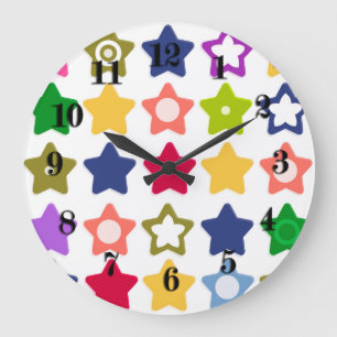 Bright stars large clock