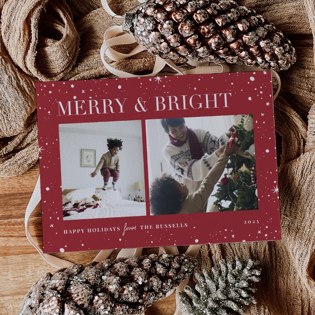 Bright Stars | Merry & Bright Photo Holiday Card (Creator Uploaded)