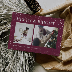 Bright Stars   Merry & Bright Photo Holiday Card