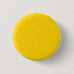 Bright Stars On Canary Yellow Pattern. 1 Inch Round Button