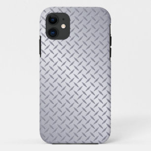 Bright Steel Diamond Plate Background iPhone 11 Case