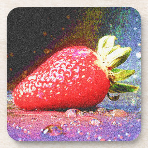 "Bright Strawberry" Cute Photo. Buy Now Coaster