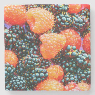 "Bright Strawberry" Cute Photo. Buy Now Stone Coaster