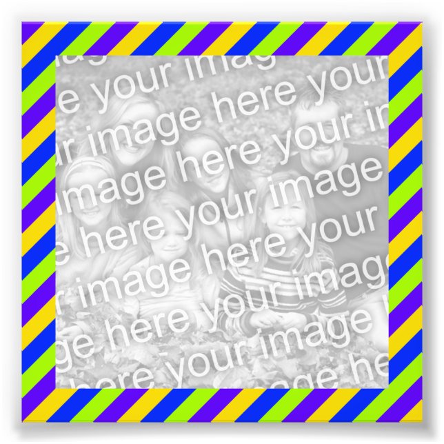 Bright Stripes Frame Photo Print (Front)