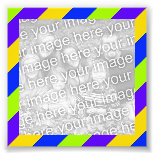 Bright Stripes Frame Photo Print (Front)