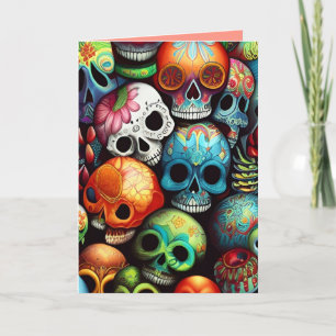 Bright Sugar Skulls  Card