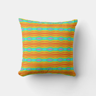 Bright Summer Coloured Abstract Outdoor Pillow