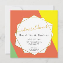 Bright Summer Digital Wedding Rehearsal Dinner