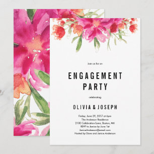 Bright Summer Engagement Party Invitation