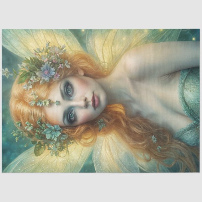 Bright Summer Fairy Decoupage Paper (Front)