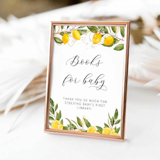Bright Summer Lemon Baby Shower Books For Baby Poster (Creator Uploaded)