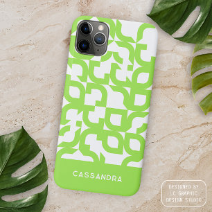 Bright Summer Lime Green Midcentury Art Pattern iPhone 15 Pro Max Case