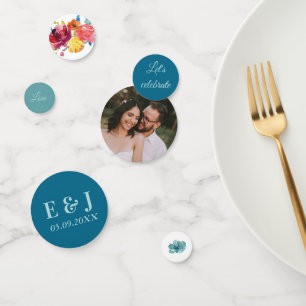 Bright Summer Mariage Table Confetti