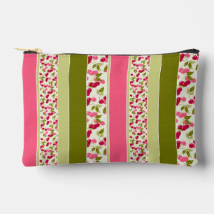 Bright summer pattern of stripes of multi-coloured accessory pouch