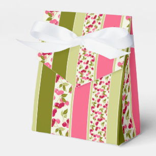 Bright summer pattern of stripes of multi-coloured favor box
