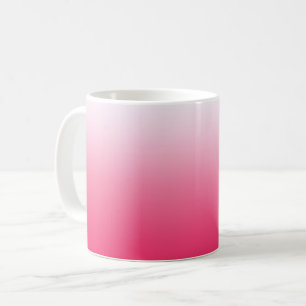 Bright summer red and white gradient ombre coffee mug