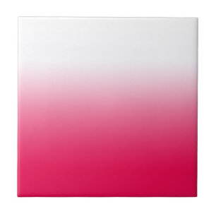 Bright summer red and white gradient ombre tile