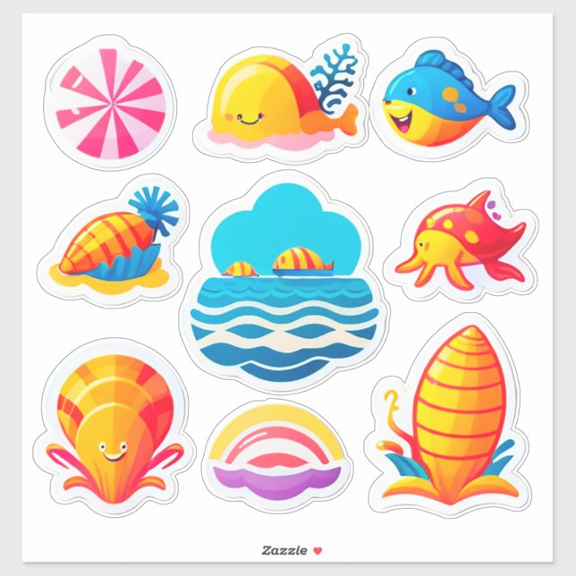 Bright Summer Stickers Set (Sheet)