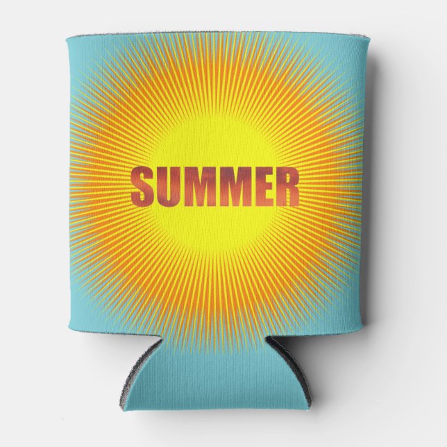 Bright Summer Sun Can Cooler (Front)