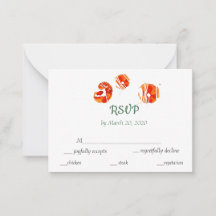 Bright summer watercolor flowers RSVP