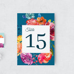 Bright Summer Wedding Pedestal Table Number Sign<br><div class="desc">Matching Table Number for the "Bright Summer" Wedding Collection. Text is fully customizable.</div>