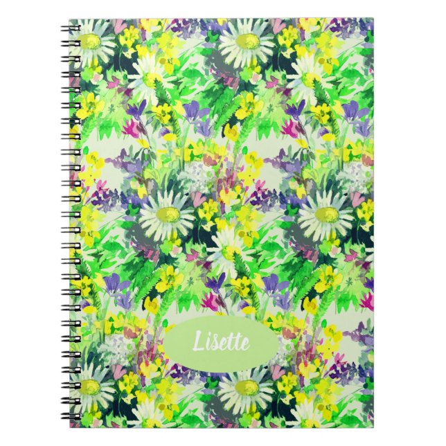 Bright Summer Wildflowers  Notebook (Front)