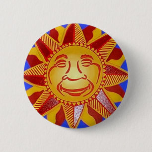 Bright Sun 2 Inch Round Button
