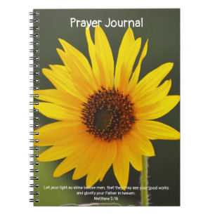 Bright Sunflower Bible Verse Prayer Journal